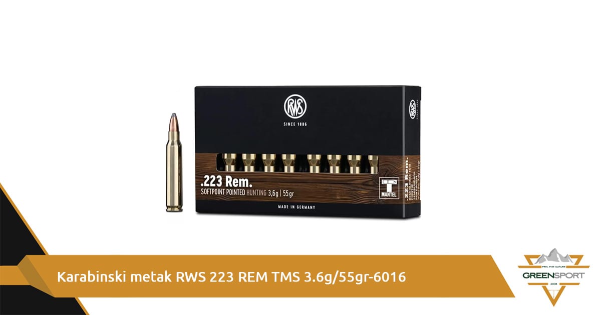 Tms Rws Karabinski metak RWS 223 REM TMS 3.6g/55gr-6016 - GREENSPORT