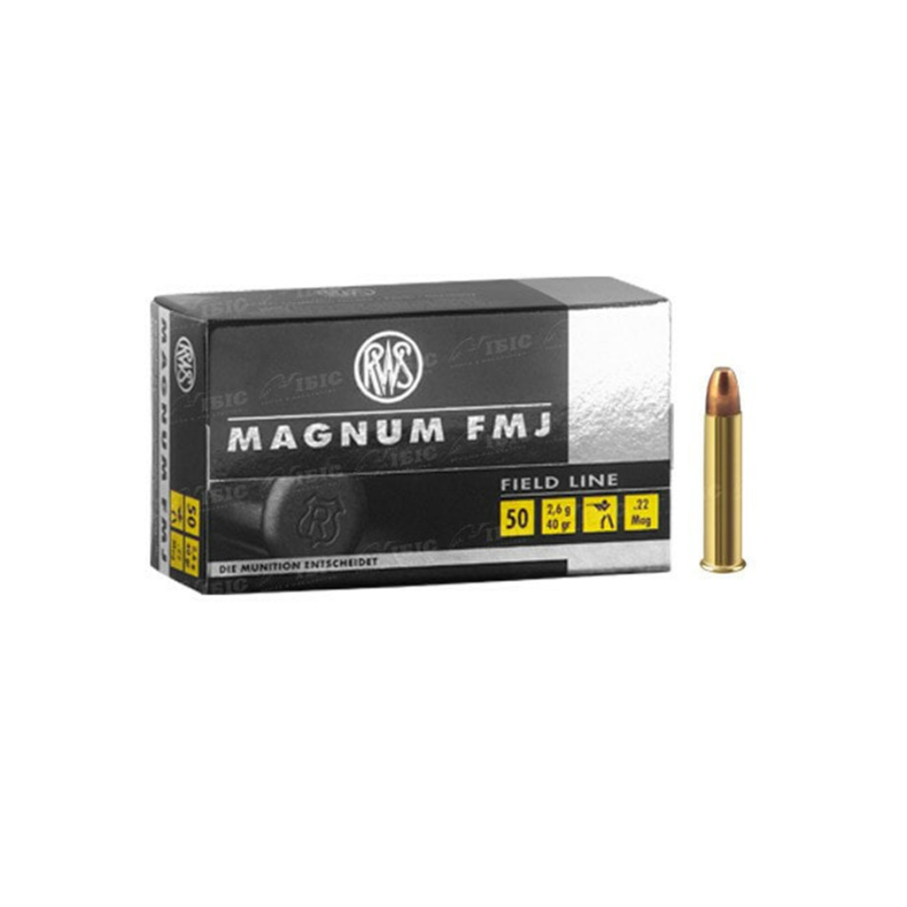 Malokalibarski Metak RWS FMJ-Vollmantel 22 MAGNUM Field line Vo 595m/s-4548 1 Malokalibarski Metak RWS FMJ-Vollmantel 22 MAGNUM Field line Vo 595m/s-4548