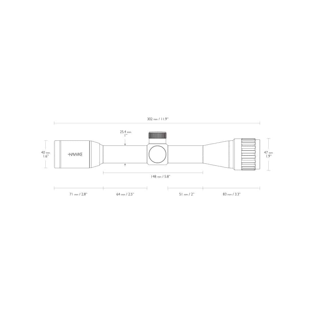 Optički nišan HAWKE Vantage 4x32 AO Mil Dot Reticle 14102-11391 4 Optički nišan HAWKE Vantage 4x32 AO Mil Dot Reticle 14102-11391 - Slika 4