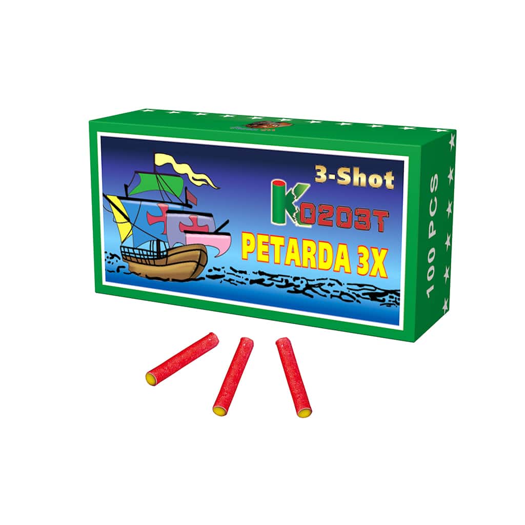 Petarda PIRAT 3 pucnja K0203T 1/100kom-5562 1 Petarda PIRAT 3 pucnja K0203T 1/100kom-5562